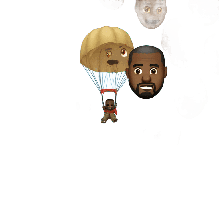 Kanye west parachuting emoji