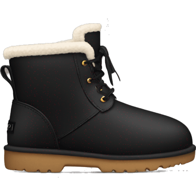 black ugg boot emoji