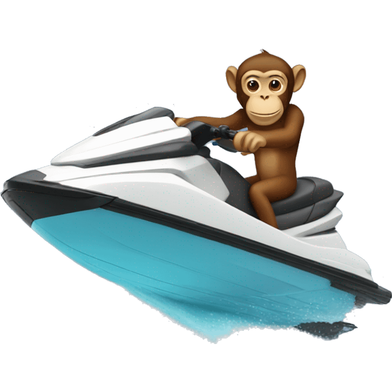 monkey riding jetski emoji