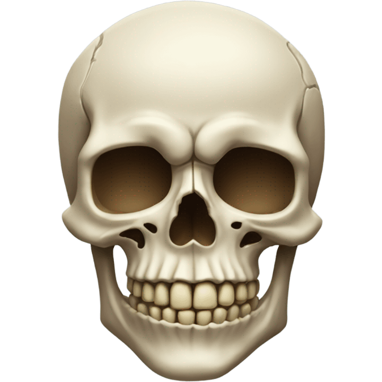 A very detailed skull emoji