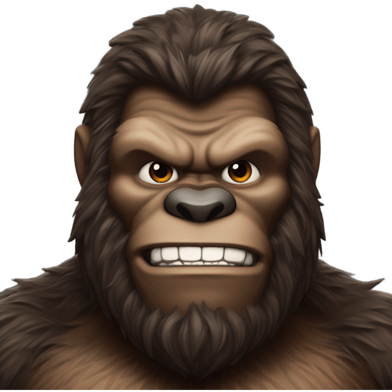 realistic portrait a Bigfoot  emoji