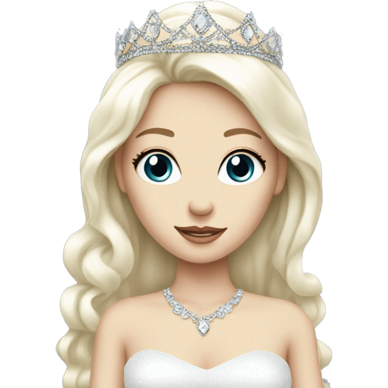 elegant white-skinned beauty with tiara emoji