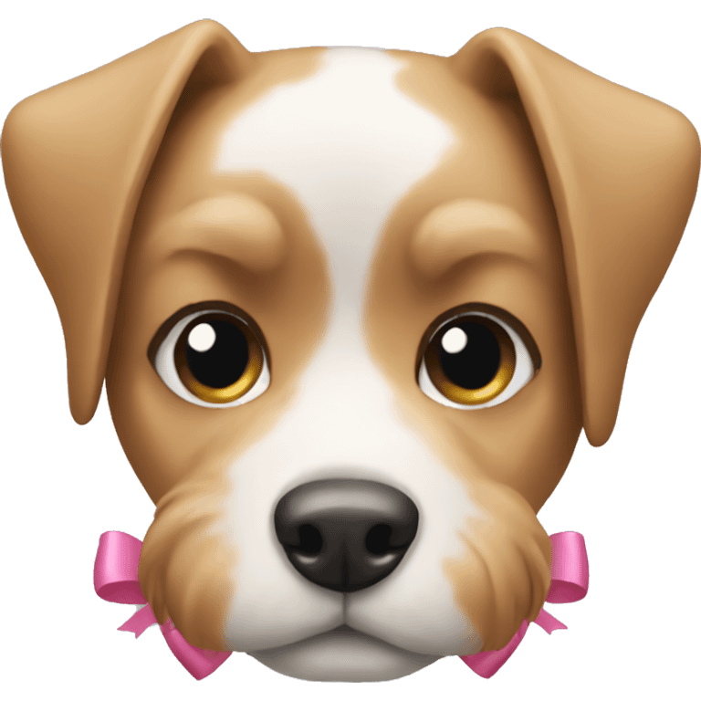 Dog with bows emoji