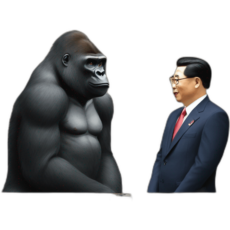 Gorilla meeting Kim yong un emoji