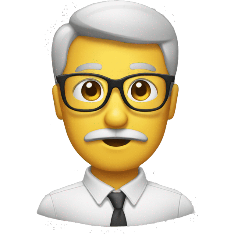 emoji con gafas y pensativo  emoji