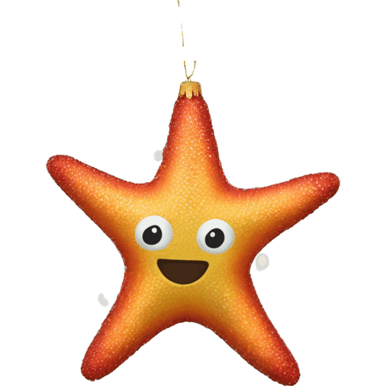 a sea star christmas ornament emoji