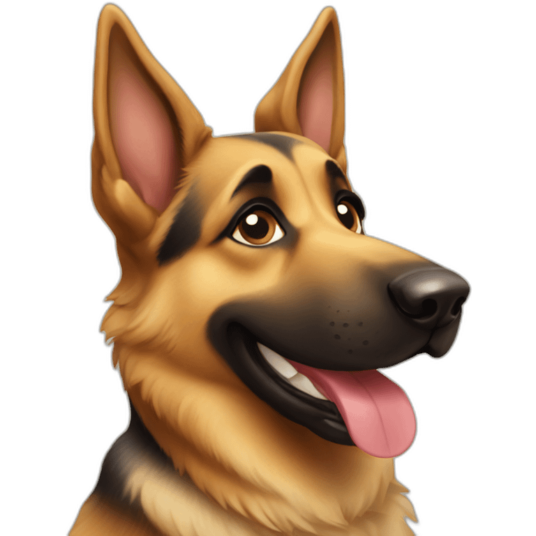 Happy german shepherd dog emoji