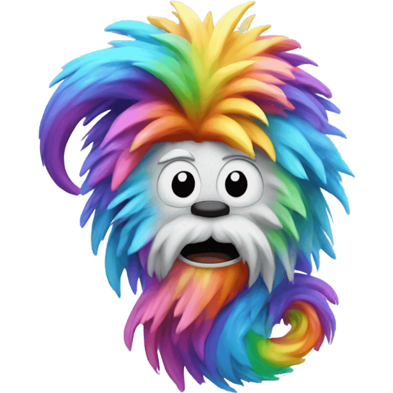 A rainbow yeti poop swirl emoji emoji