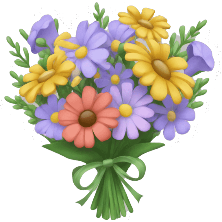 wildflower bouquet with bow emoji