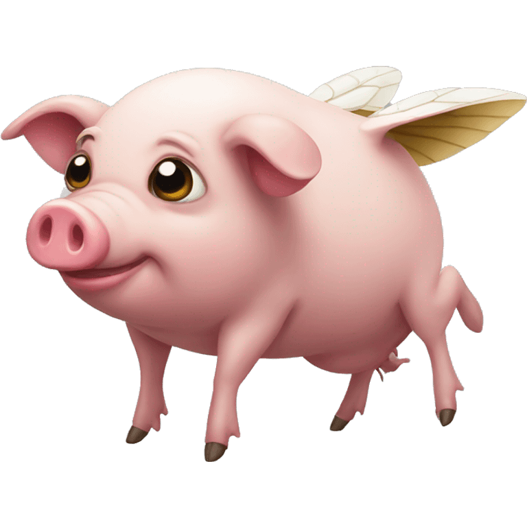 fly pig  emoji