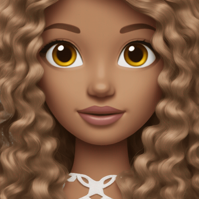 barbie doll brown hair emoji