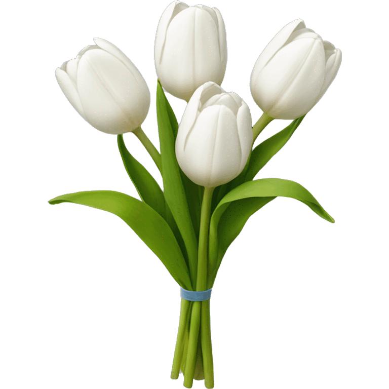 white tulip bouquet  emoji