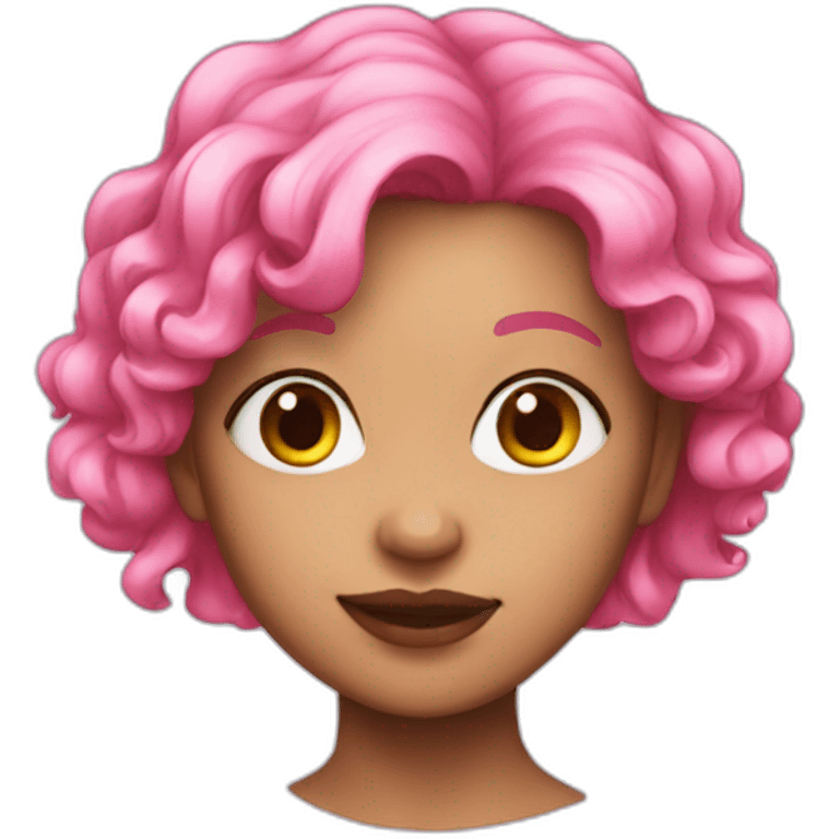 Pink hair girl  emoji