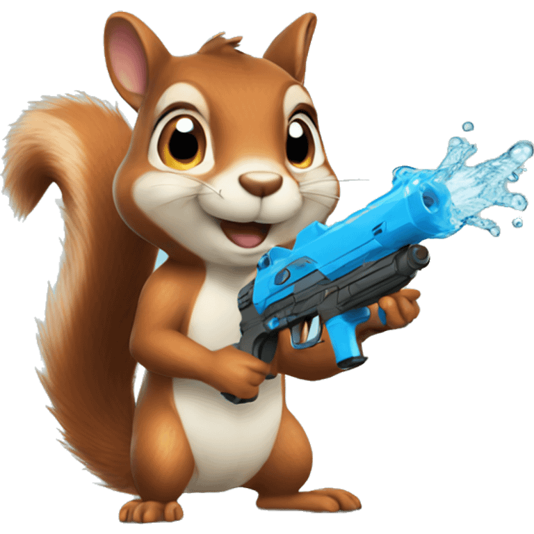 squirrel with a water gun emoji