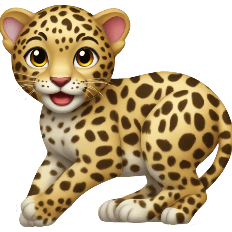 sweetheart leopard emoji