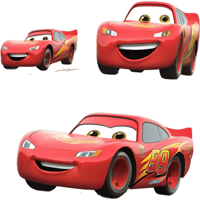 Lightning McQueen car zooming emoji