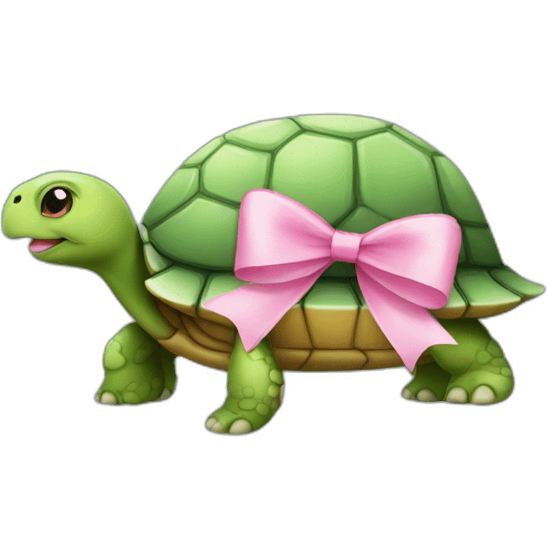 turtle with pink bow emoji