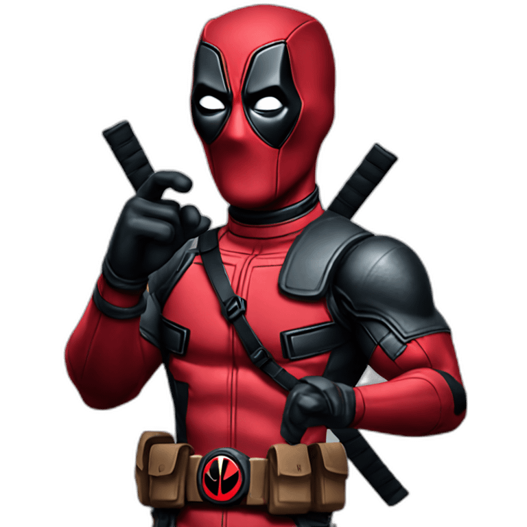 Deadpool waving emoji