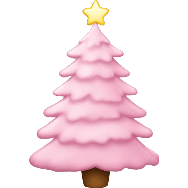 Light pink Christmas tree emoji