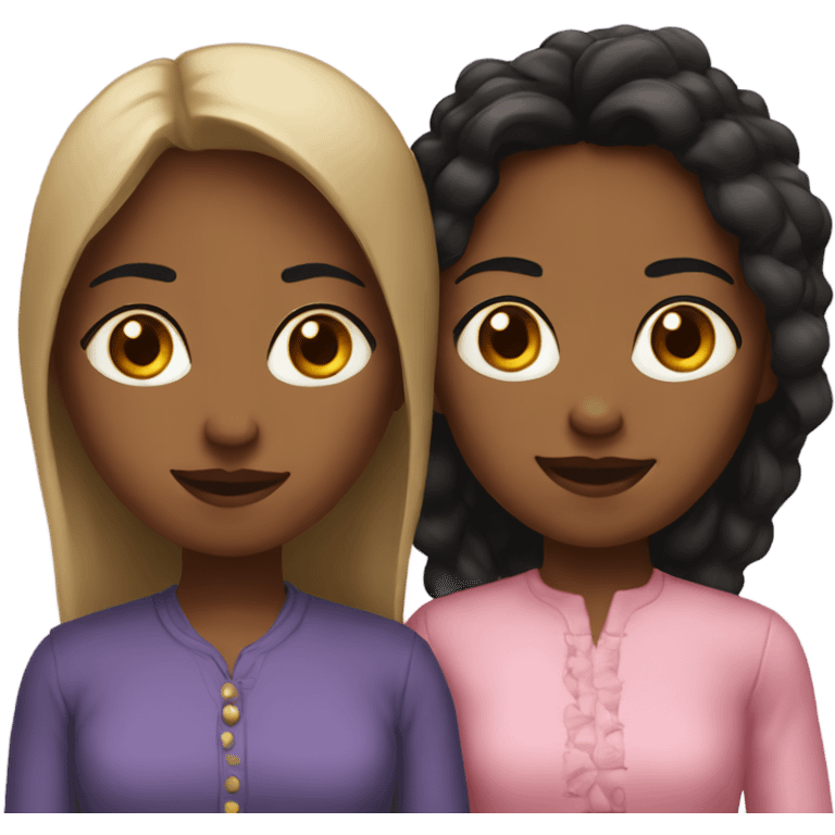 Sister and sister  emoji