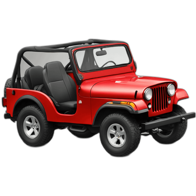 Red cj5 jeep emoji