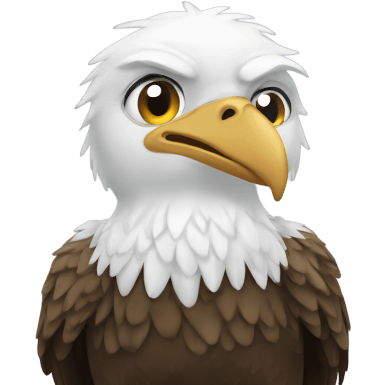 An eagle being a crybaby emoji