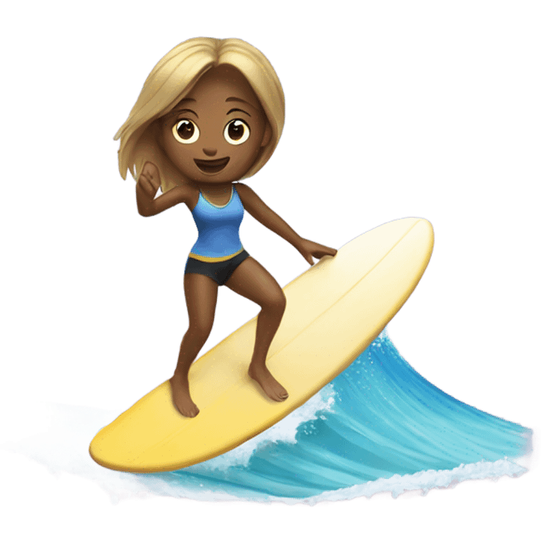 Girl surfing emoji