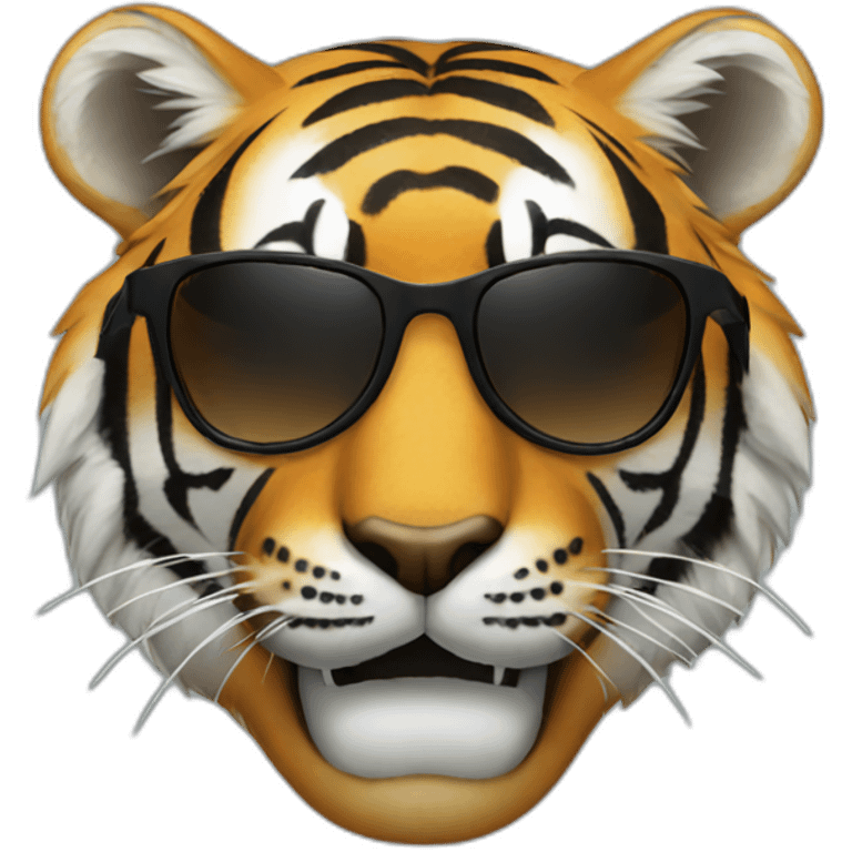 Tiger face with sunglasses emoji