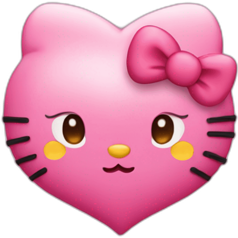 Hello kitty coeur emoji