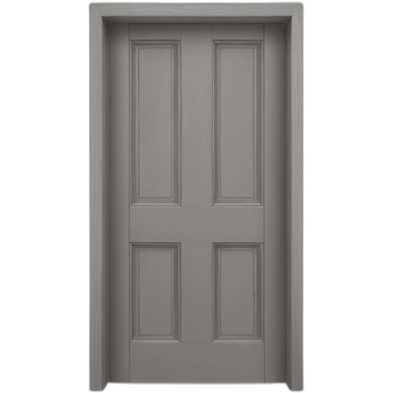 open door wood color gray perpective emoji