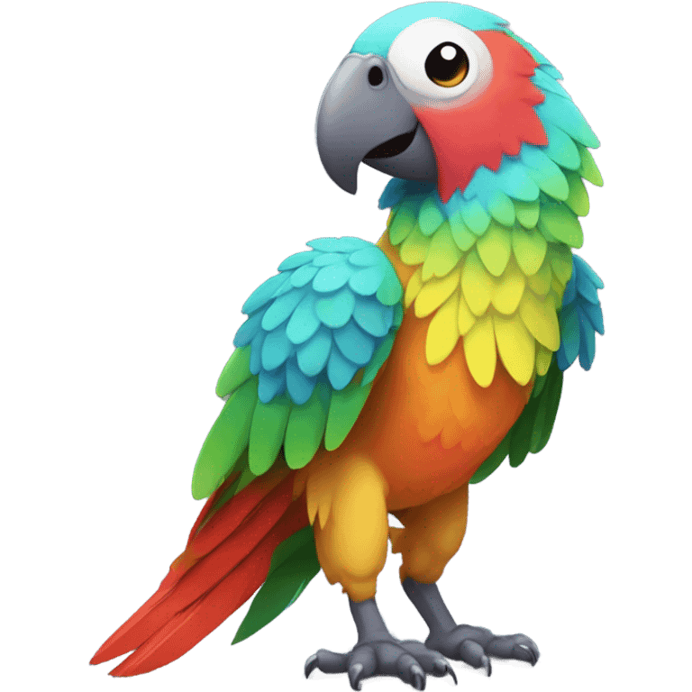 Parrot in anime style emoji