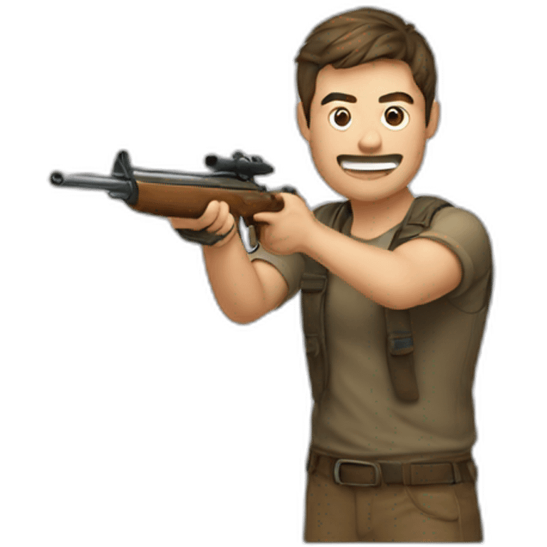 guy aiming emoji