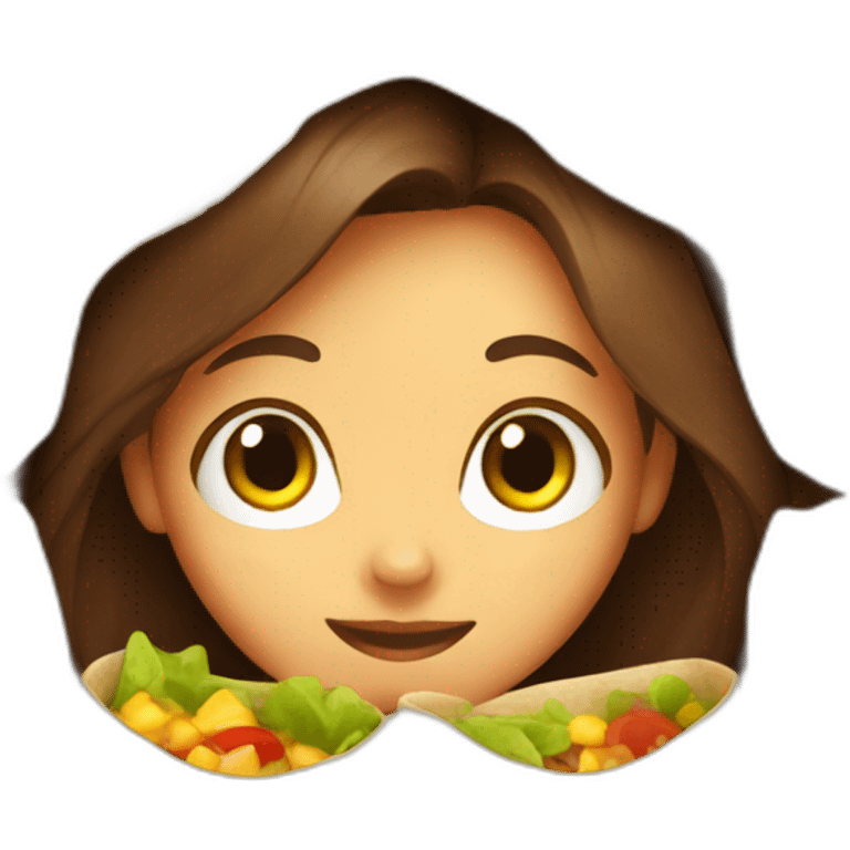 girl inside burrito emoji