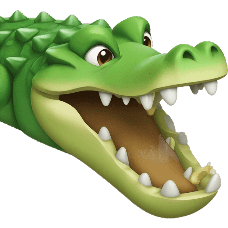 A crocodile eating another crocadile emoji