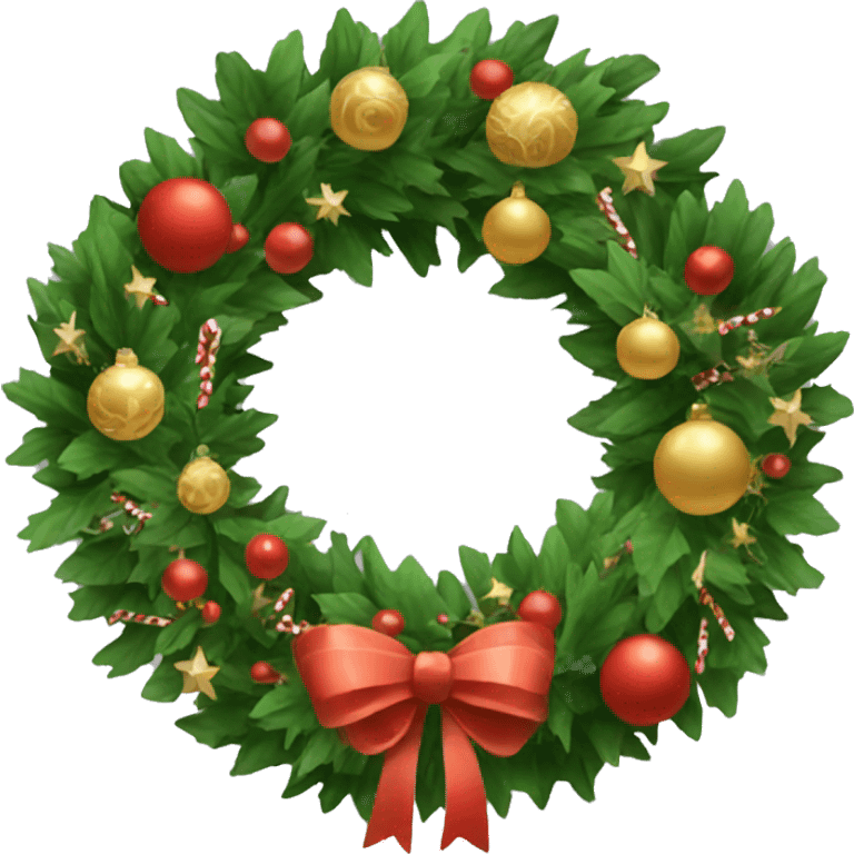 Fancy Christmas wreath  emoji