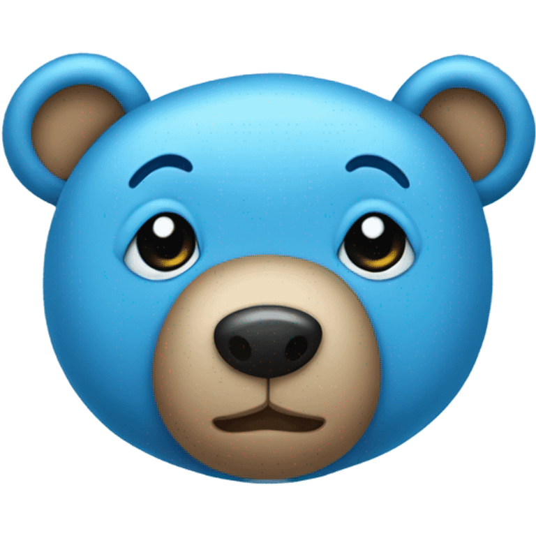 Cute blue stuffed animal bear emoji