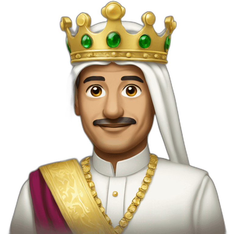 King Salman in tradition clothes emoji