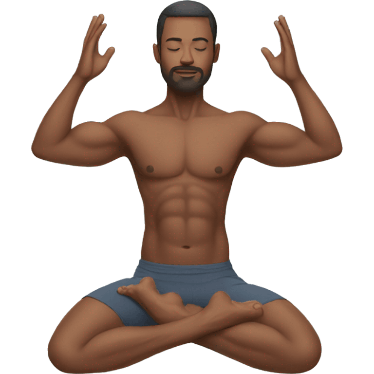 man doing yoga emoji