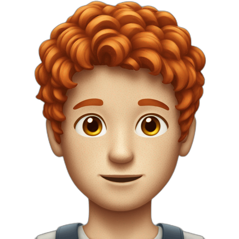 A boy with red hair and freckles emoji