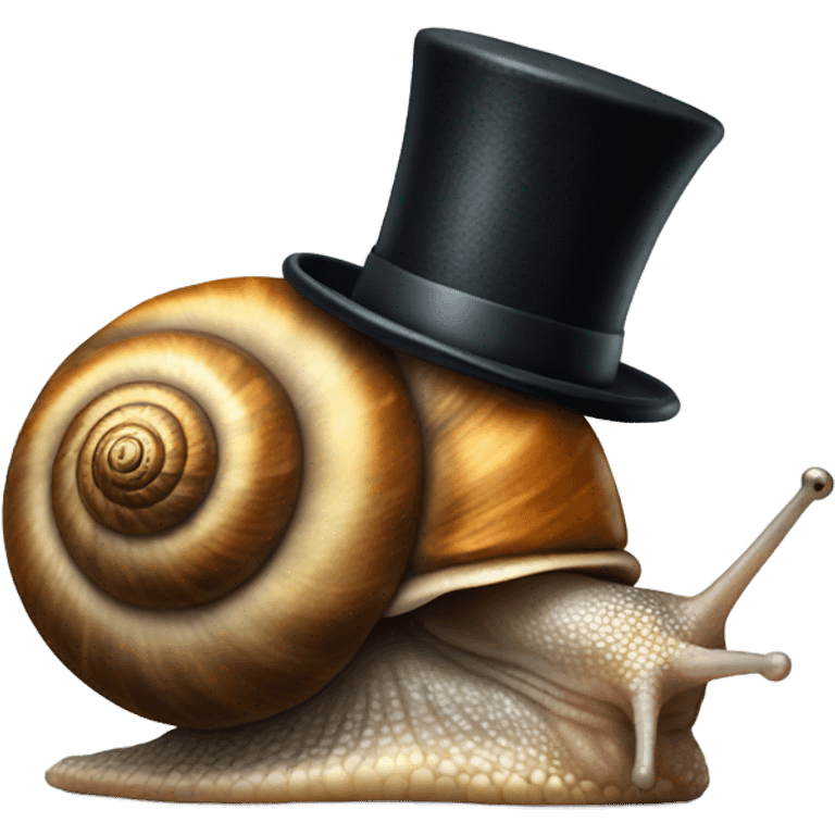 Snail with a top hat emoji