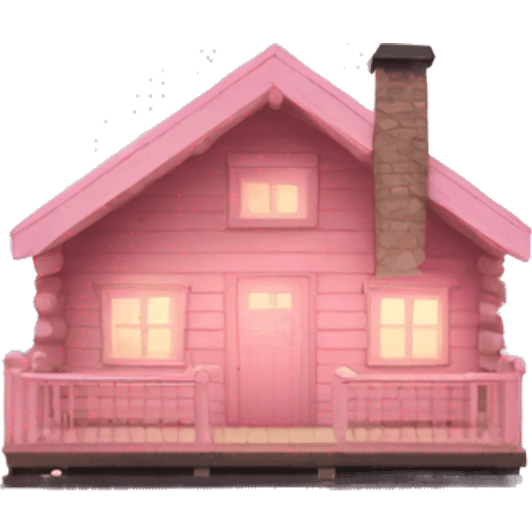 light pink cabin  emoji