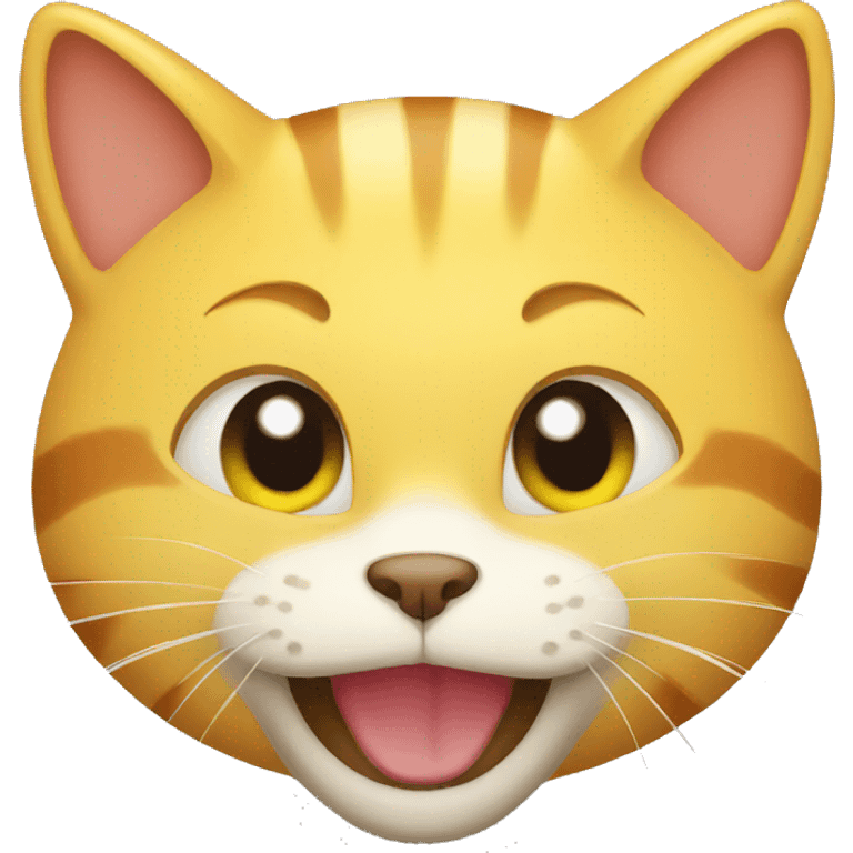 yellow laughing cat emoji