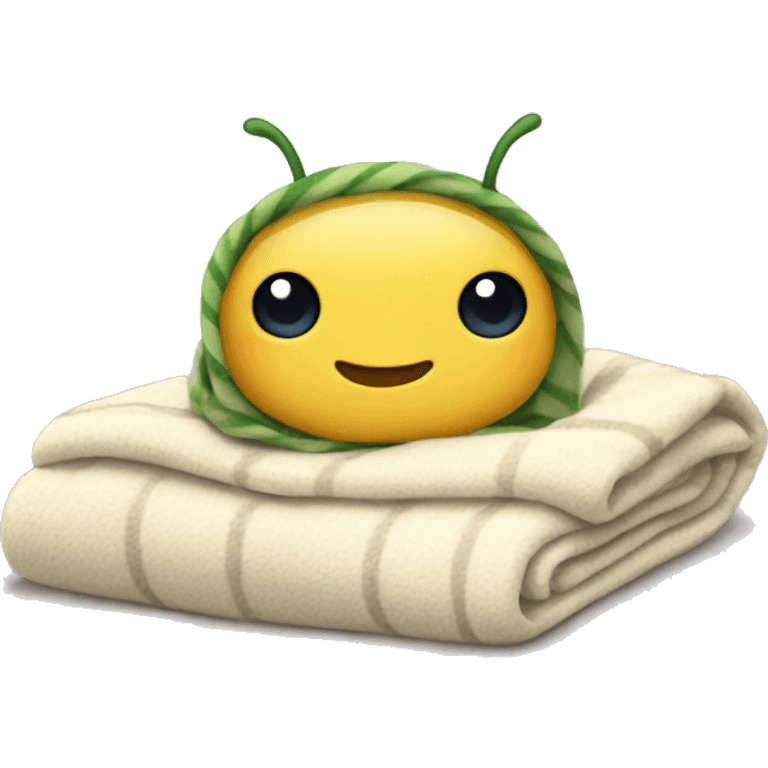 caterpilar in blanket emoji