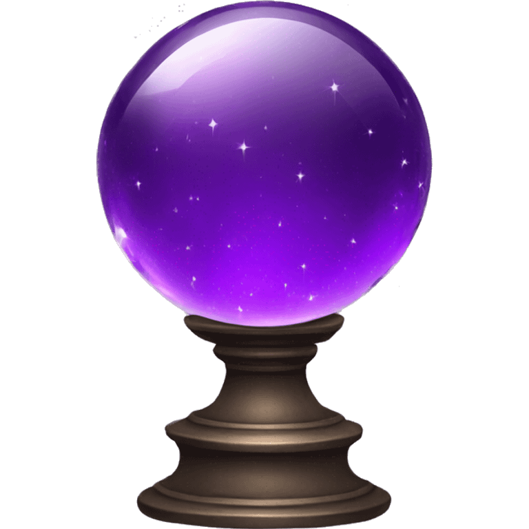 purple magic glass crystal ball on a pedestal emoji