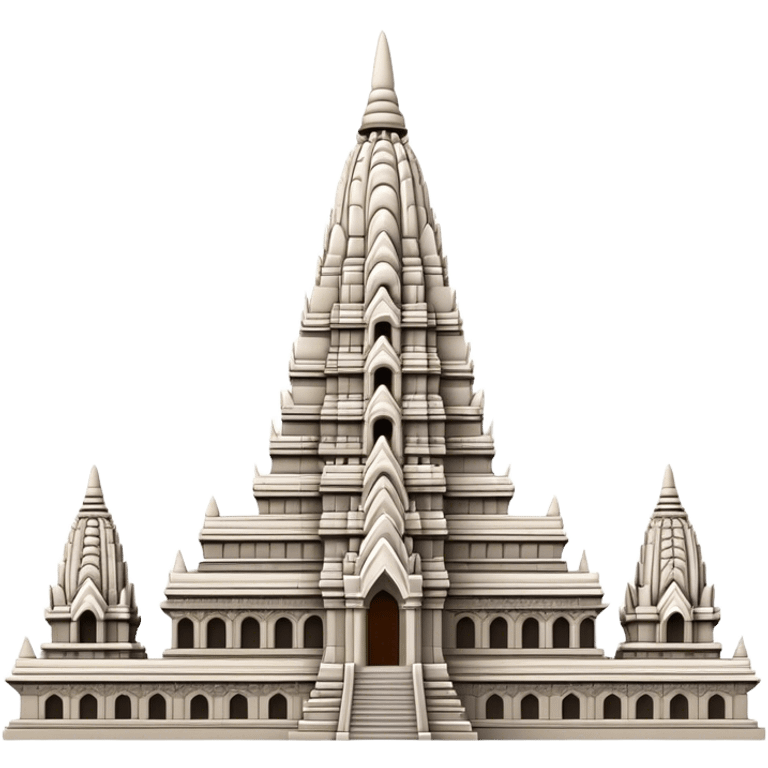 Cinematic Realistic Prambanan Temple Landmark Emoji, depicted as an ornate Hindu temple complex rendered with lifelike detail and dramatic, historical lighting. emoji