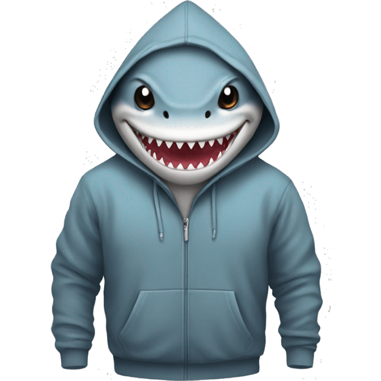 Shark wearing a hoodie  emoji