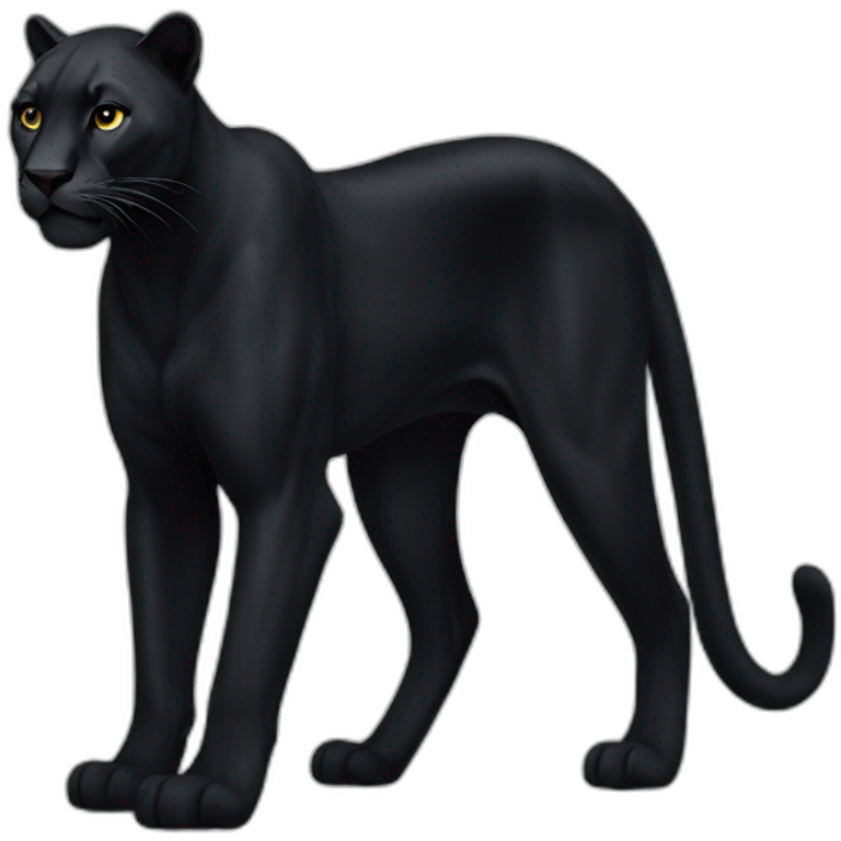 full body Panther black emoji