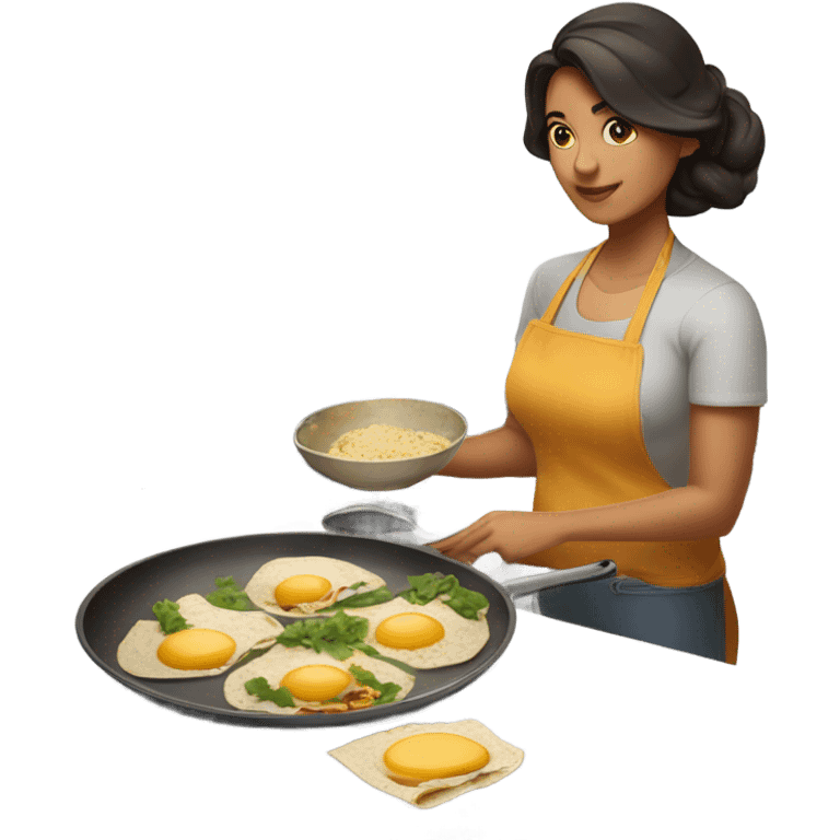 latina cooking breakfast burritos  emoji