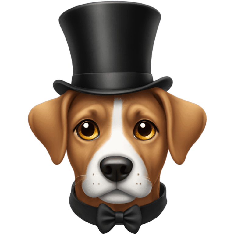 Dog with top hat emoji