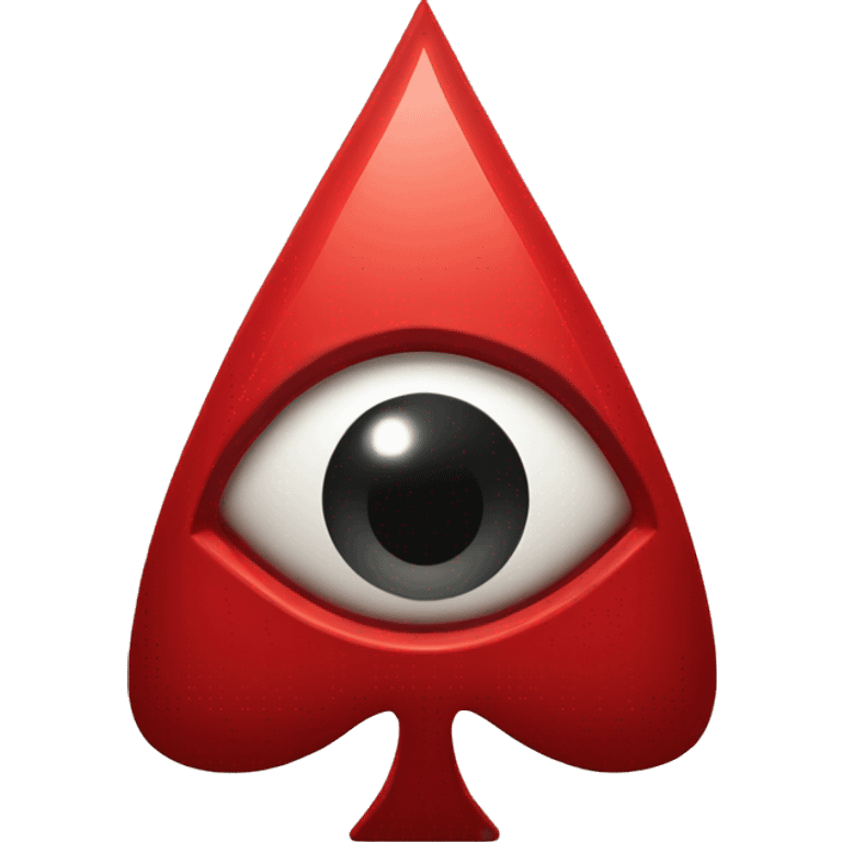 Red spades with eye in the middle emoji